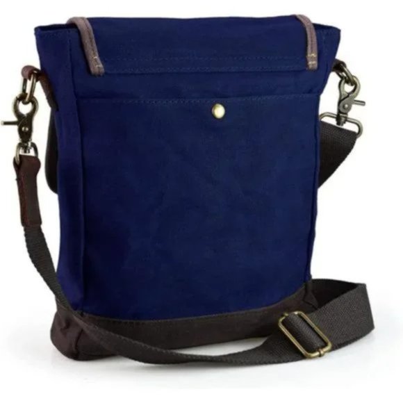 New Messenger Bag Canvas Blue - Picture 2 of 5